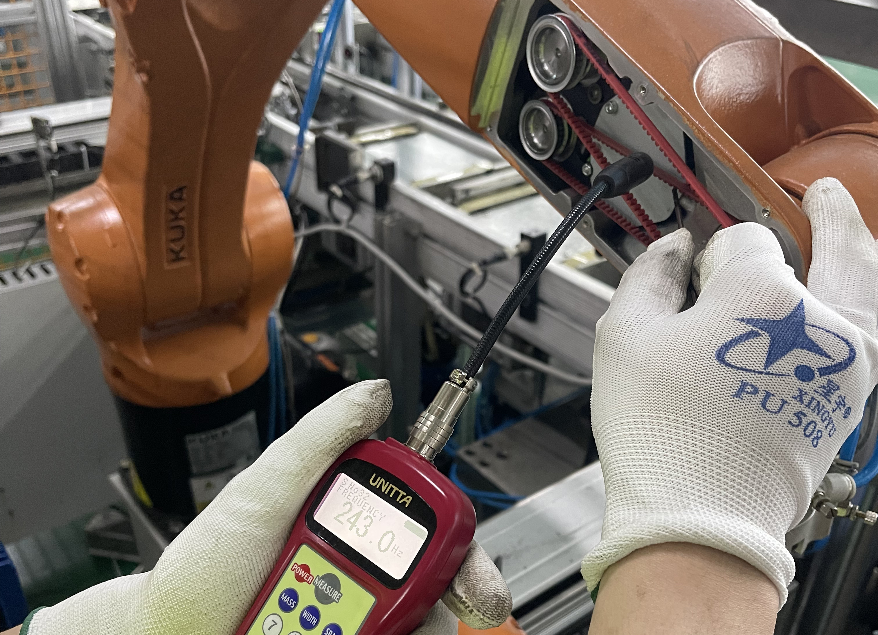 庫(kù)卡機(jī)器人皮帶張力檢測(cè) 庫(kù)卡機(jī)器人皮帶張力檢測(cè)